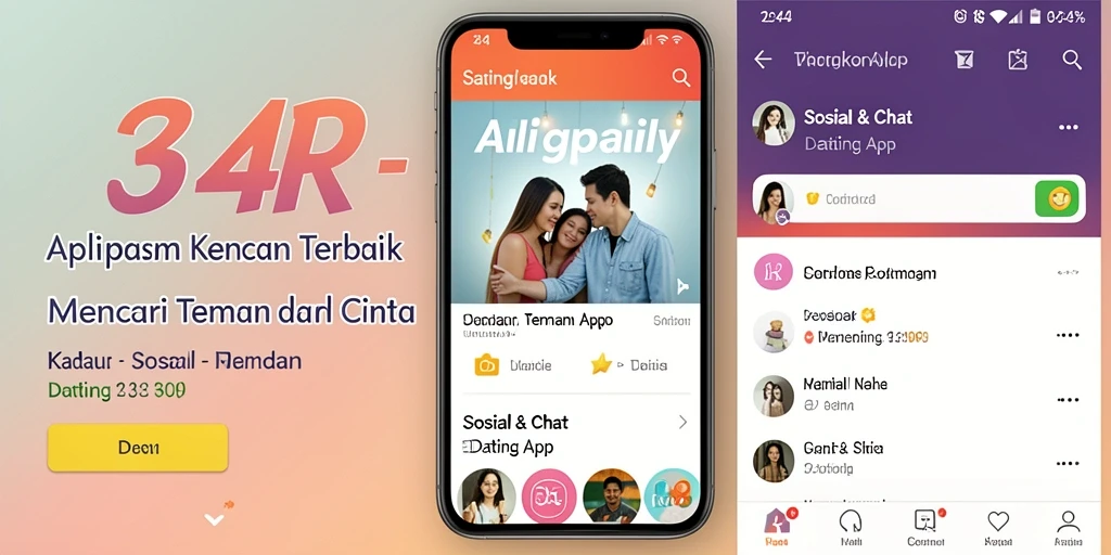 Tampilan antarmuka pengguna aplikasi 34R yang menarik dan mudah digunakan.