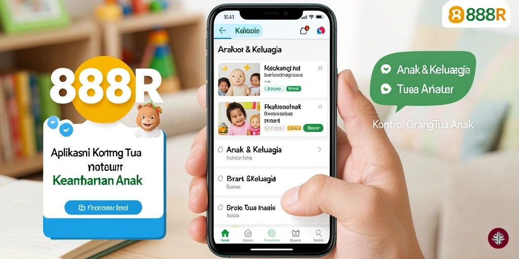 Tampilan antarmuka pengguna 888R untuk kontrol orang tua.