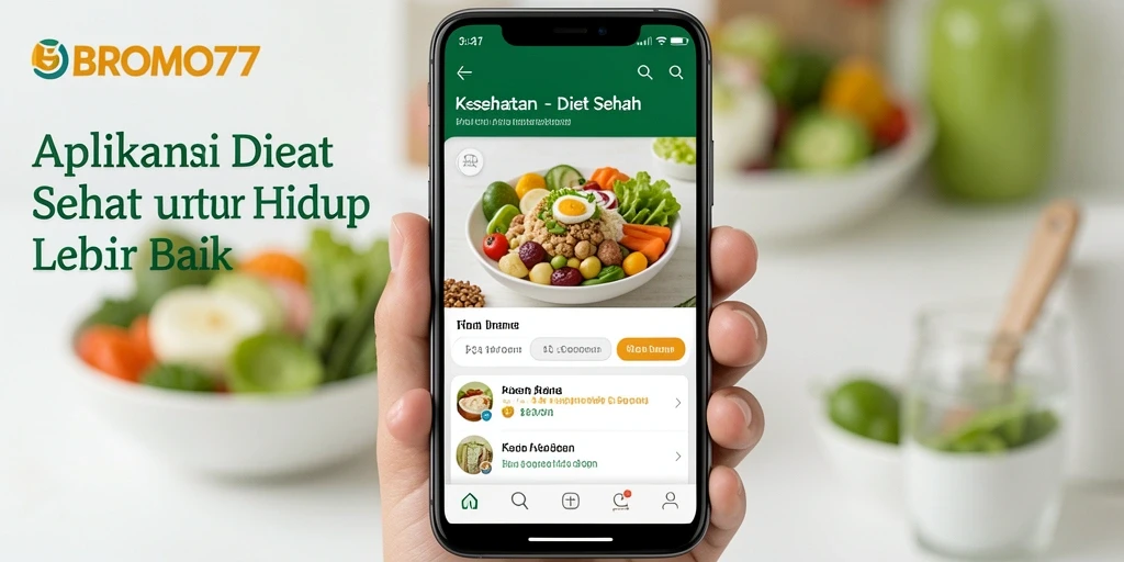 Tampilan utama BROMO77 dengan fitur diet sehat.