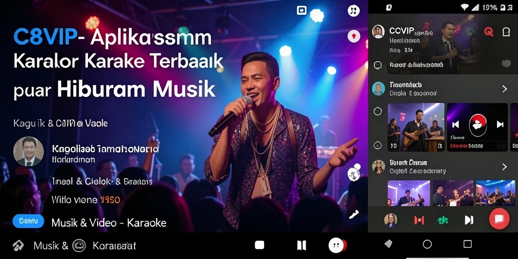 Antarmuka menarik C8VIP untuk pengalaman Karaoke yang menyenangkan.