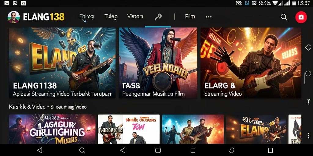 Tampilan antarmuka ELANG138 yang sederhana dan menarik untuk Streaming Video.