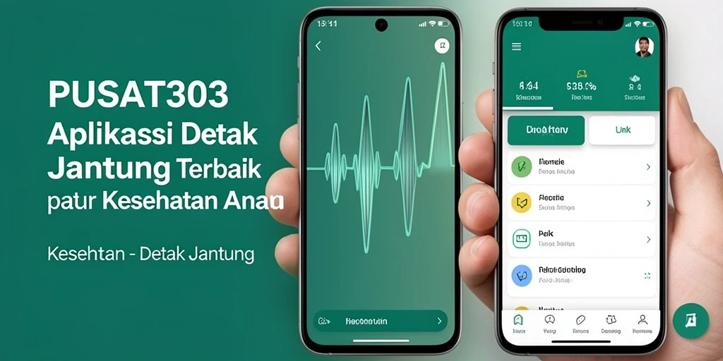 Tampilan antarmuka PUSAT303 yang menampilkan informasi detak jantung.