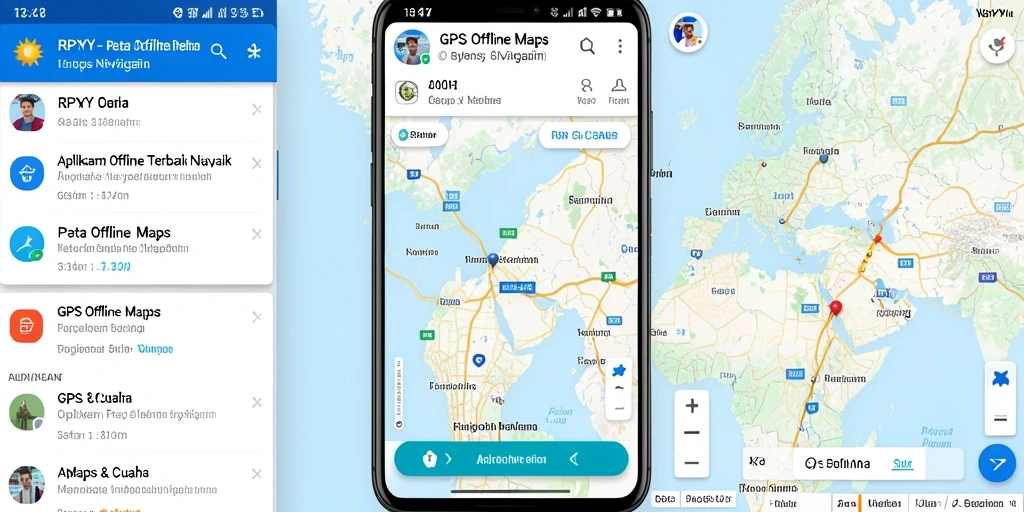 Tampilan antarmuka aplikasi GPS Offline Maps RPYYY yang user-friendly.