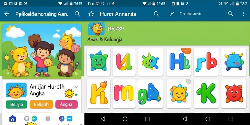 Tampilan antarmuka RR789 yang menarik dan ramah anak.