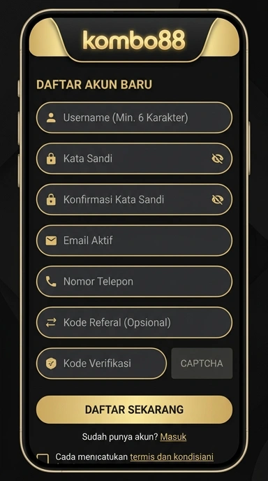 Panduan Registrasi Akun Kombo88 untuk Pengguna Android.